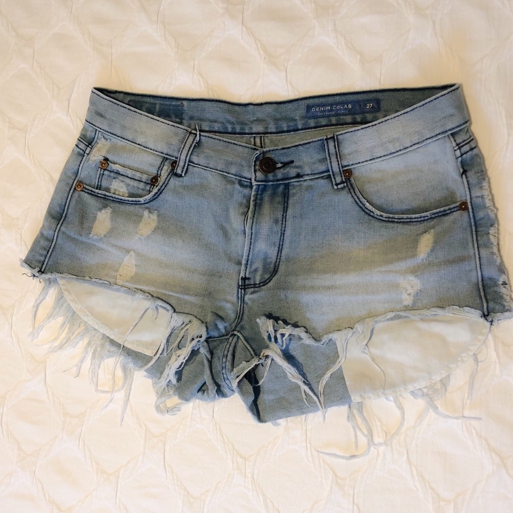 ** Distressed Denim Shorts size 27